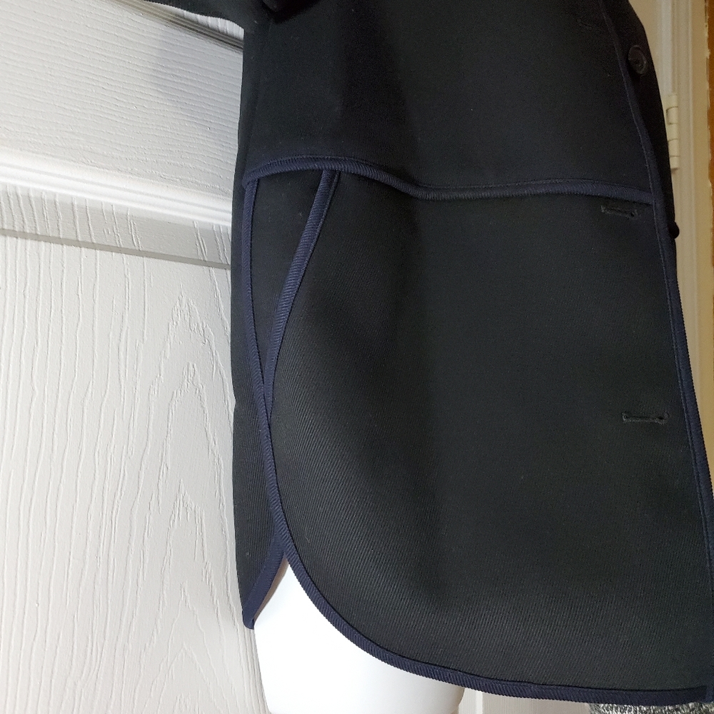 J. Crew Split Hem Blue Tipped Twill Modern Jacket… - image 2